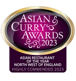 Asian Curry Awards 2023 - Asian Restaurant Of The Year North West Of England Highly Commended 2023
